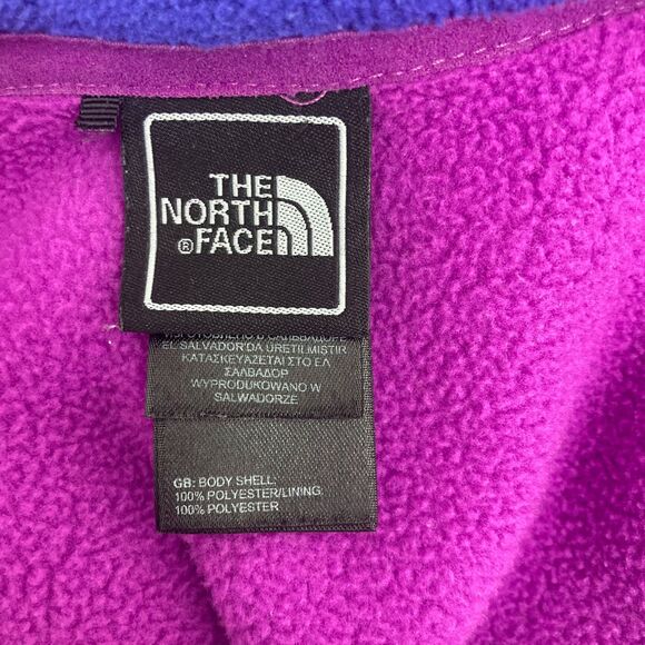 The North Face FlashDry Fleece Jacket Size S/P Full Zip Purple Pink Colorblock - Picture 14 of 16